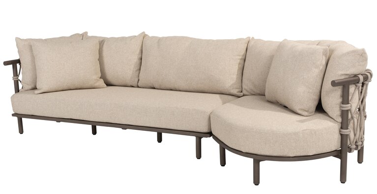 4so Ezra loungebank xl - loungeset 2dlg rope - frame terre laatste set - afbeelding 1