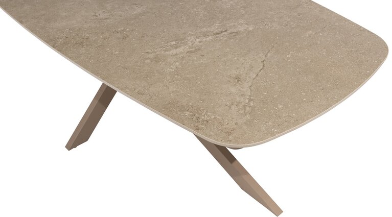 4so Fabrice 9-delige diningset keramiek - rope - frame latte - afbeelding 6