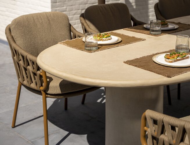 4so Hampton dining tuintafel ovaal 240x105cm Mortex - afbeelding 4