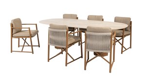 4so Hampton dining tuintafel ovaal 300x110cm Mortex - afbeelding 2