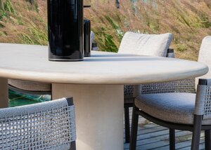 4so Hampton dining tuintafel rond 160cm Mortex - afbeelding 3