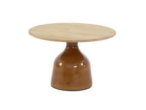 4so June coffeetable 60cm rond ceramic amber -teak - afbeelding 1