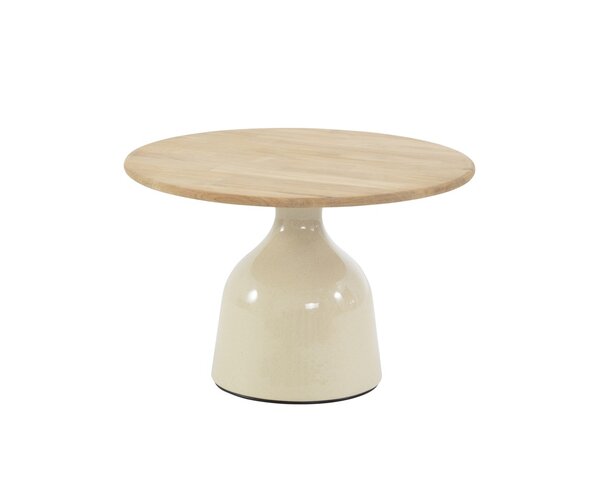 4so June coffeetable 60cm rond ceramic-teak - afbeelding 1