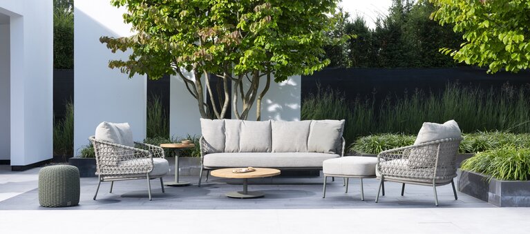 4so Jura 3-delige loungeset rope - frame olive op=op - afbeelding 9