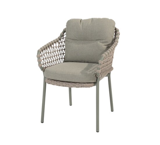 4so Jura stacking chair rope - frame olive