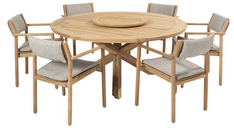 4so levi 7-delige dining set rond prado