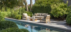 4so Lucas 3-delige sofa loungeset natural teak - afbeelding 4