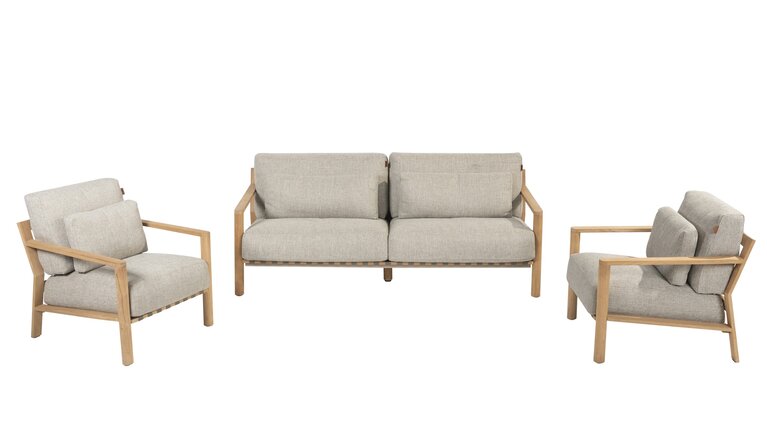 4so Lucas 3-delige sofa loungeset natural teak