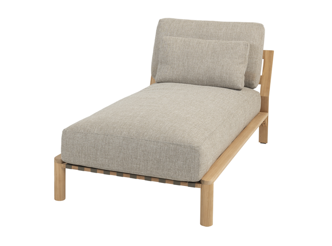 4so Lucas daybed natural teak Showroomverlater - afbeelding 1