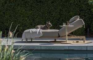 4so Madeira sunbed matt latte incl kussen boucle flat - afbeelding 3