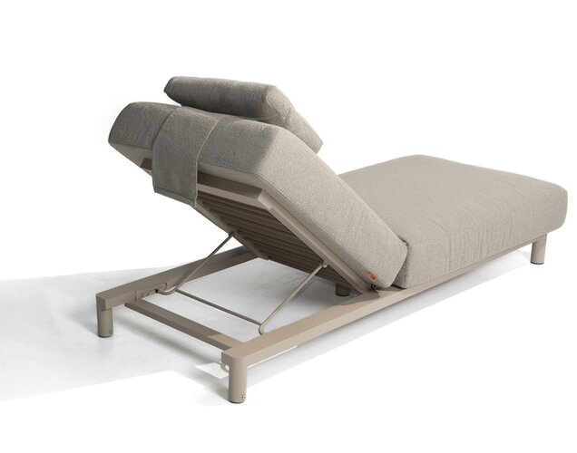4so Madeira sunbed matt latte incl kussen en hoofdkussen