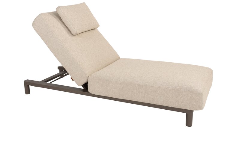 4so Madeira sunbed terre incl kussen ipanema zand en hoofdkussen - afbeelding 4