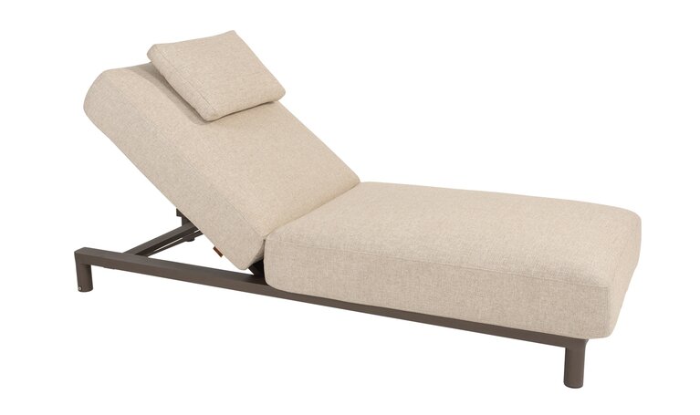 4so Madeira sunbed terre incl kussen ipanema zand en hoofdkussen - afbeelding 2