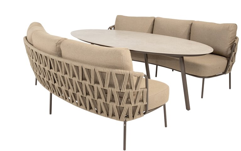 4so Mallorca 3-delige low dining set ovaal terre - afbeelding 1