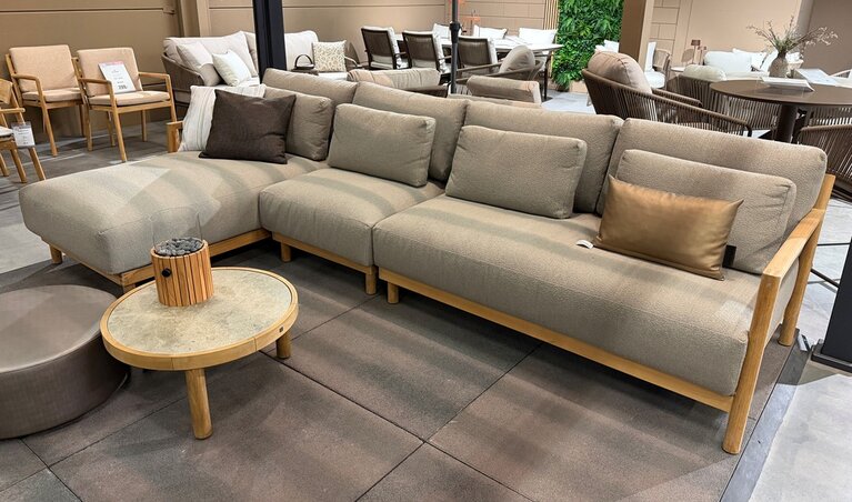 4so Marie 3-delige loungebank natural teak SHOWROOMVERLATER - afbeelding 1