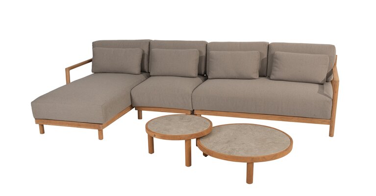4so Marie 3-delige loungebank natural teak SHOWROOMVERLATER - afbeelding 3