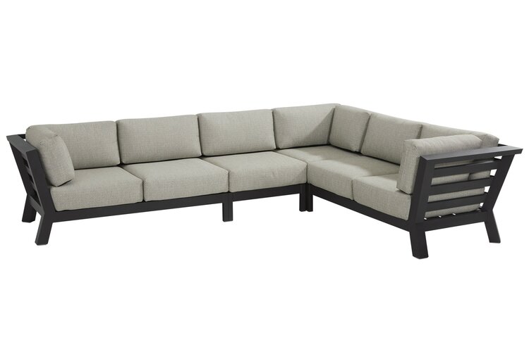 4so Meteoro loungeset antraciet 323x250 cm excl tafel incl zijkussens