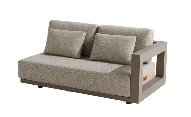 4so Metropolitan hoekloungeset open right mocca 354x256cm cm excl tafel - afbeelding 2