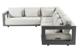 4so Metropolitan loungeset antraciet  319x255cm cm excl tafel - afbeelding 4