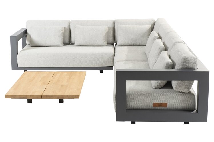 4so Metropolitan loungeset antraciet  319x255cm cm incl tafel - afbeelding 1