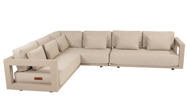 4so Metropolitan loungeset latte 319x255cm cm excl tafel