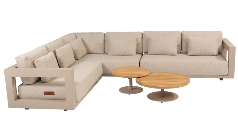 4so Metropolitan loungeset latte 319x255cm cm incl tafels volta
