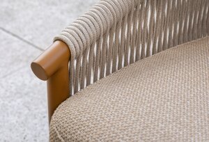 4so Milos 3-delige loungeset rope - frame amber showroomverlater - afbeelding 6