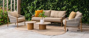 4so Milos 3-delige loungeset rope - frame amber showroomverlater - afbeelding 7