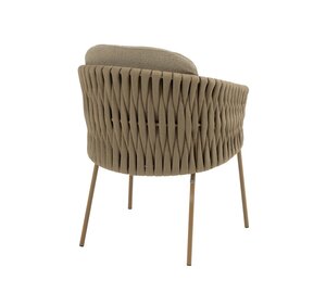 4so Molina 7-delige dining set teak rond prado rope - frame amber Op=Op - afbeelding 4