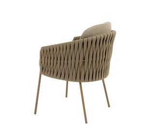 4so Molina 7-delige dining set teak rond prado rope - frame amber Op=Op - afbeelding 3