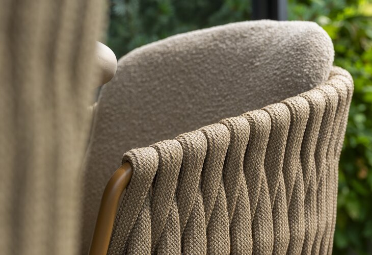 4so Molina 9-delige dining set Mortex ovaal rope - frame amber - afbeelding 5