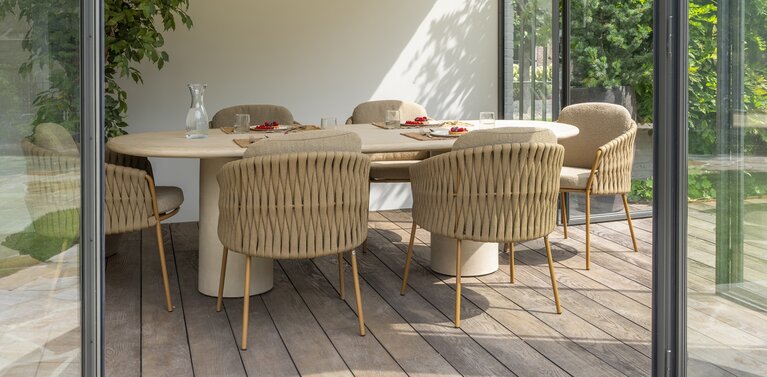 4so Molina dining chair rope - frame amber - afbeelding 8