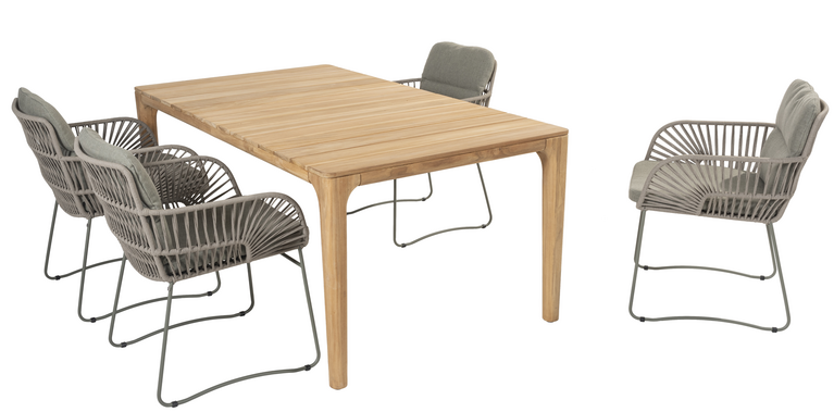 4so  Murcia 5-delige dining set Liam olive