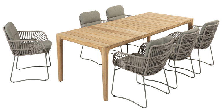 4so  Murcia 7-delige dining set Liam olive
