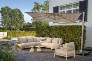 4so Mykonos loungebank latte 361cm incl tafelset June - afbeelding 3