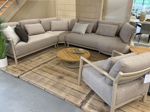 4so Mykonos loungeset latte 311x262cm 5-delig showroomverlater - afbeelding 1