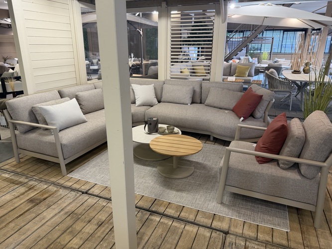 4so Mykonos loungeset latte 311x262cm 6-delig showroomverlater - afbeelding 1