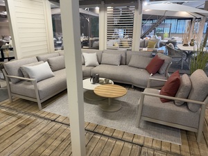 4so Mykonos loungeset latte 311x262cm 6-delig showroomverlater - afbeelding 1