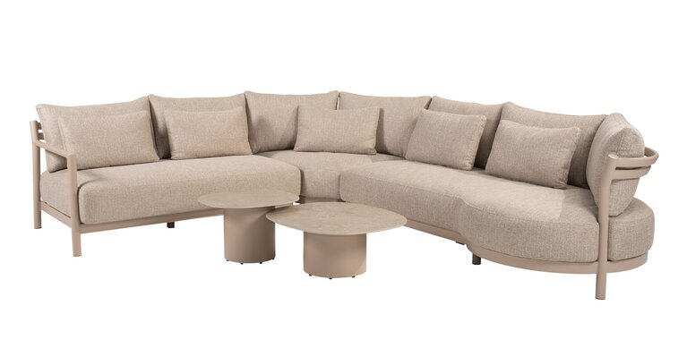 4so Mykonos loungeset latte 311x262cm cm excl tafel showroomverlater - afbeelding 4