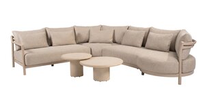 4so Mykonos loungeset latte 311x262cm cm excl tafel showroomverlater - afbeelding 3