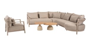 4so Mykonos loungeset latte 311x262cm cm excl tafel showroomverlater - afbeelding 2