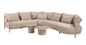 4so Mykonos loungeset latte 311x262cm cm incl Sofie tafels - afbeelding 1