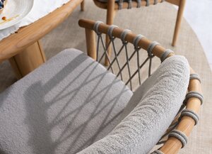4so Nora dining chair natural teak-rope nog slechts 3 stuks - afbeelding 7