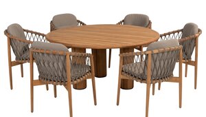 4so Nora dining chair natural teak-rope nog slechts 3 stuks - afbeelding 5