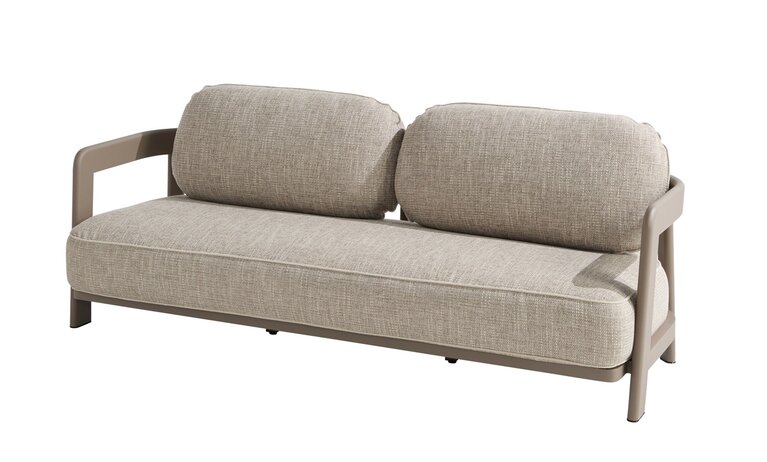 4so Oasis 3-seater bench aluminium mocca - afbeelding 1