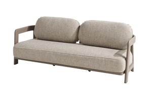 4so Oasis 3-seater bench aluminium mocca