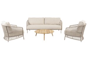 4so Puccini 3 seater bench rope latte - afbeelding 4