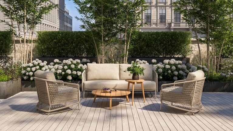 4so Puccini 3 seater bench rope latte showroomverlater - afbeelding 6