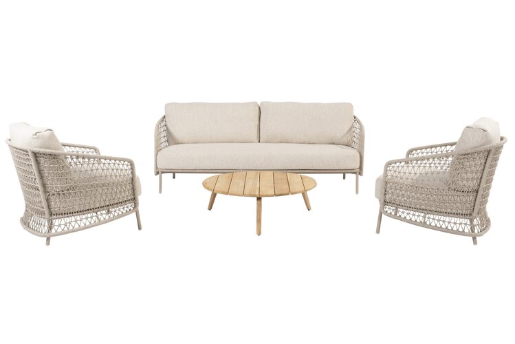 4so Puccini 3 seater bench rope latte showroomverlater - afbeelding 4