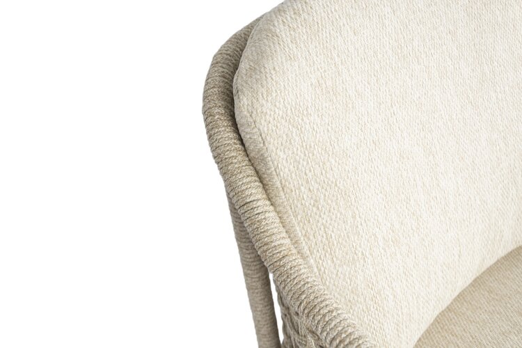 4so Puccini 4 dlg loungeset rope latte footstool - afbeelding 5